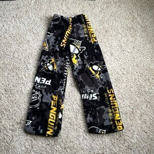 Custom made Penquins size 6-8 boys fleece pajama bottoms.